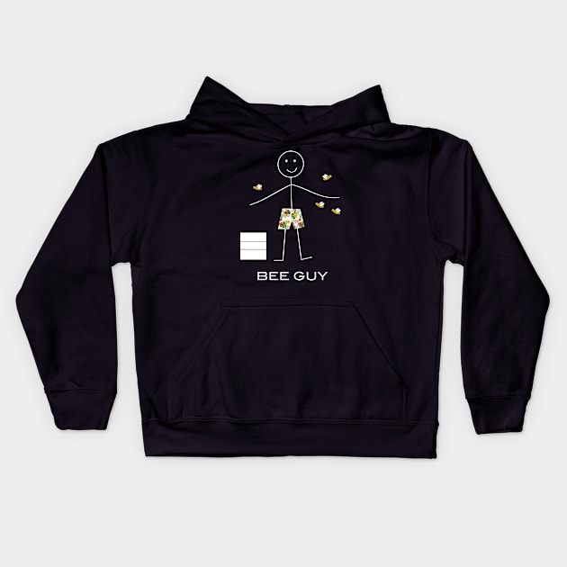 Funny Mens Beekeeping Guy Kids Hoodie by whyitsme